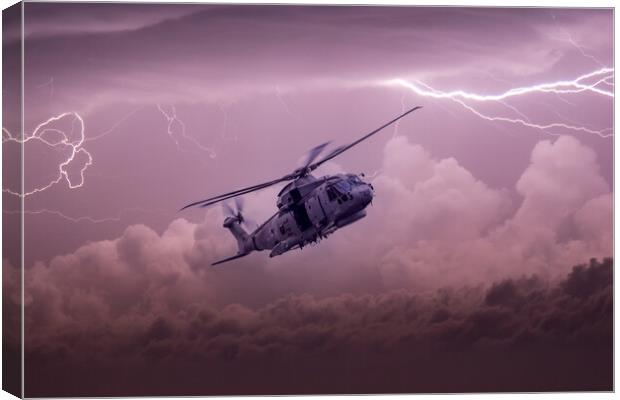 Running from the Storm Canvas Print by Roger Green