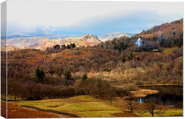Rydal Water Canvas Print by Roger Green