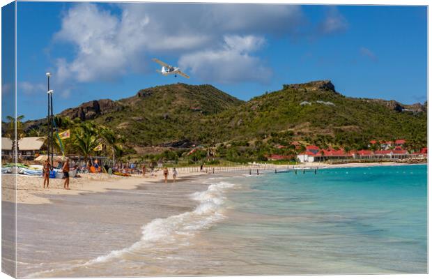 St Jean Beach - St. Barts Canvas Print by Roger Green