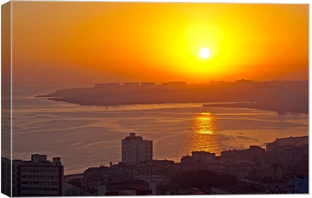 Sunrise over Havana Canvas Print by Roger Green