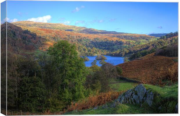 Rydal Water Canvas Print by Roger Green