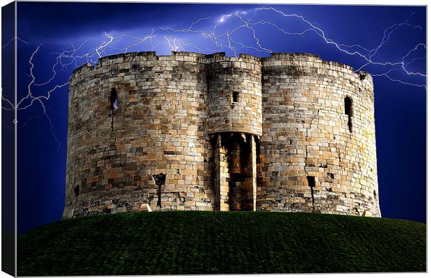 Cliffords Tower in York Canvas Print by Roger Green