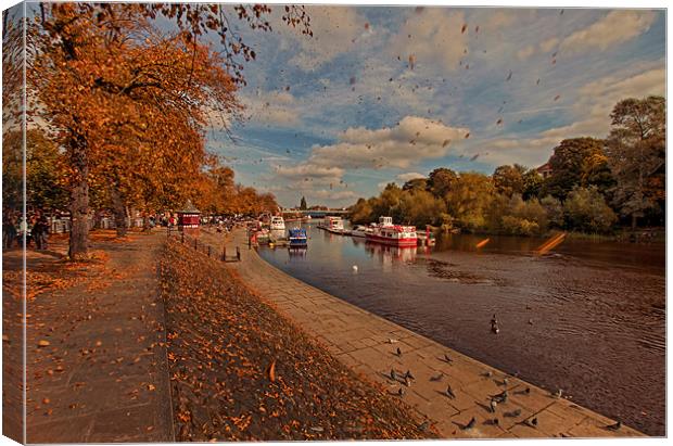 Chester in the Fall Canvas Print by Roger Green