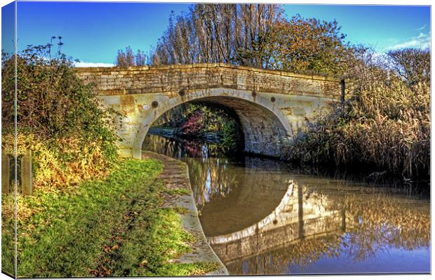 Canal Bridge Canvas Print by Roger Green