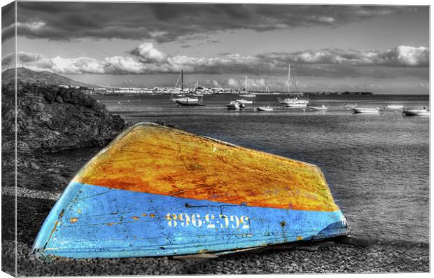Upturned Boat Canvas Print by Roger Green
