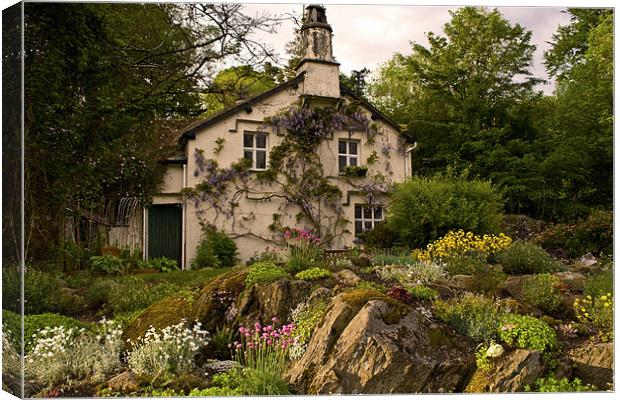 Lake District Cottage Canvas Print by Roger Green