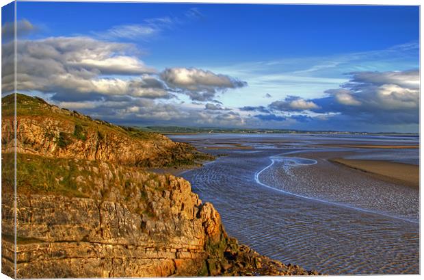 Kent Estuary from Silverdale Canvas Print by Roger Green