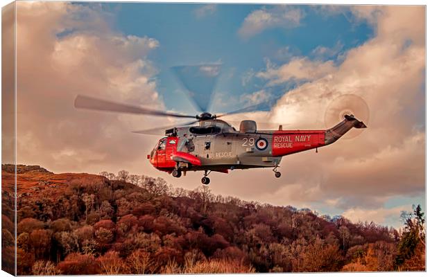 Sea King Helicopter Canvas Print by Roger Green