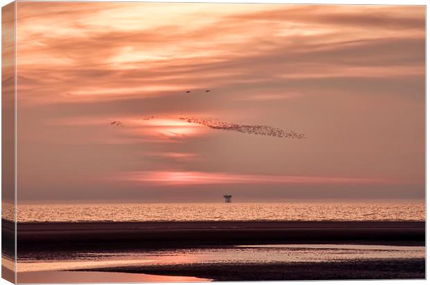 Ainsdale Sunset Canvas Print by Roger Green