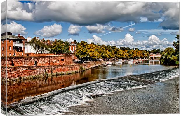 Chester by the River Canvas Print by Roger Green