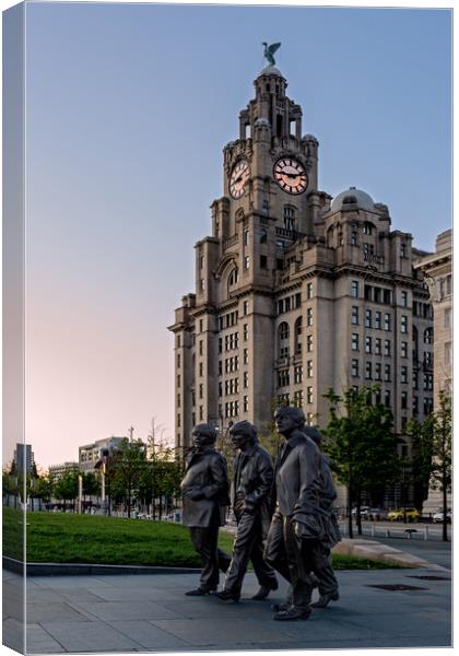 The Fab Four Walk Again Canvas Print by Roger Green