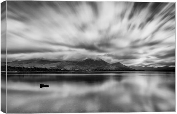 Misty Skiddaw  Canvas Print by Roger Green
