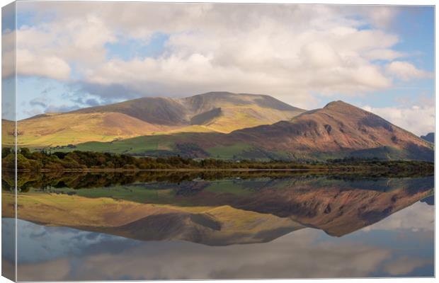 Skiddaw Reflected Canvas Print by Roger Green