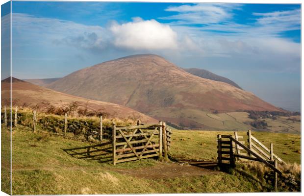 Pathway to Blencathra Canvas Print by Roger Green