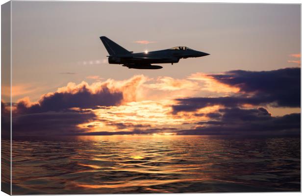 Typhoon Sunset Canvas Print by Roger Green