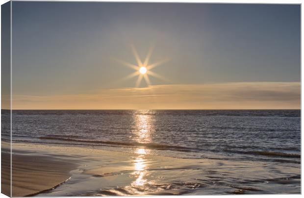 Ainsdale Beach Sunset Canvas Print by Roger Green