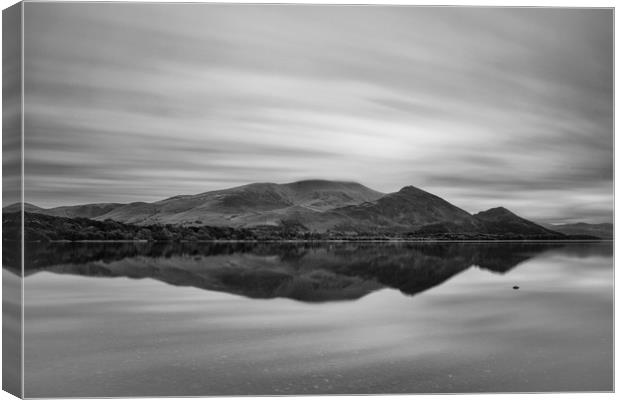 Black and White Skiddaw Canvas Print by Roger Green