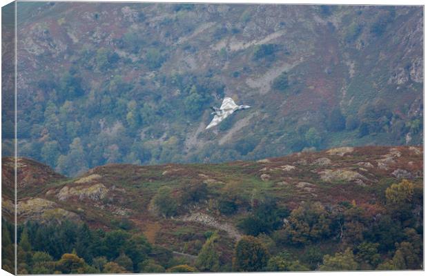 Vulcan Flypast at Ambleside Canvas Print by Roger Green