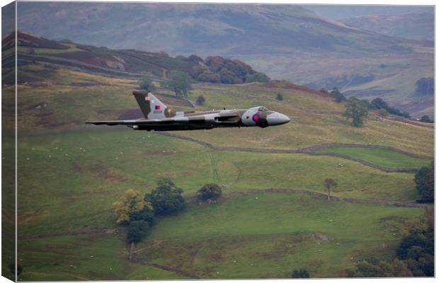 Vulcan Flypast at Ambleside Canvas Print by Roger Green