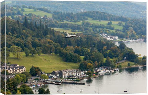 Vulcan Flypast at Ambleside Canvas Print by Roger Green