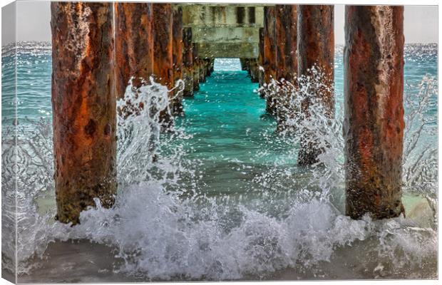 Under The Pier Canvas Print by Roger Green