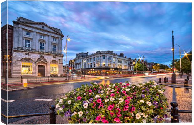 Lord Street in Southport Canvas Print by Roger Green