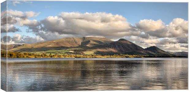 First Snow on Skiddaw Canvas Print by Roger Green