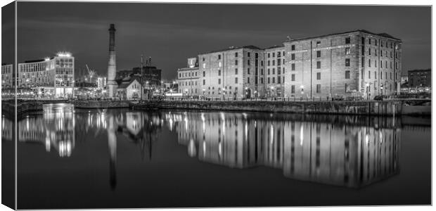 Canning Dock in Liverpool Canvas Print by Roger Green