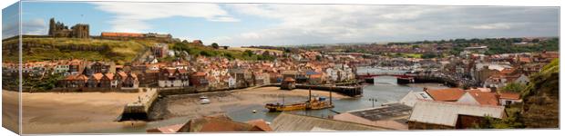 Panorama of Whitby Canvas Print by Roger Green