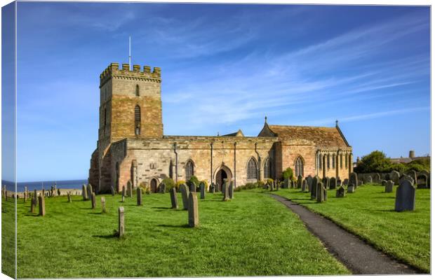 St Aidan's Church, Bamburgh Canvas Print by Roger Green