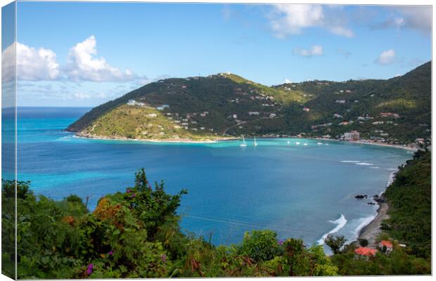 Stunning Bay on Tortola Canvas Print by Roger Green