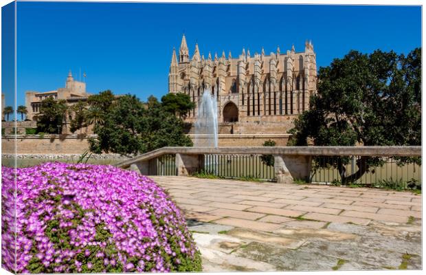 Cathedral of Santa Maria of Palma Canvas Print by Roger Green