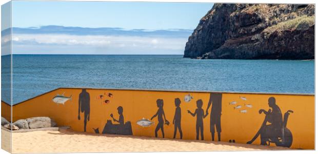 Mural in Madeira Canvas Print by Roger Green