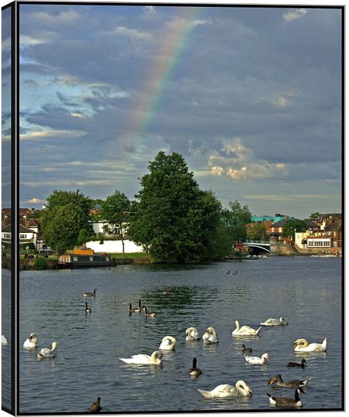 Rainbow over the Thames Canvas Print by Paul Howell