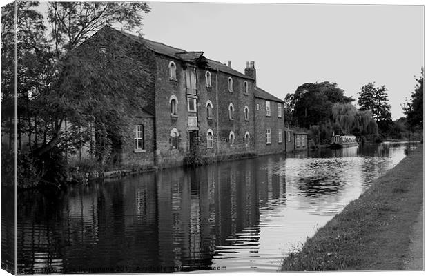 old canalside mill Canvas Print by steve livingstone