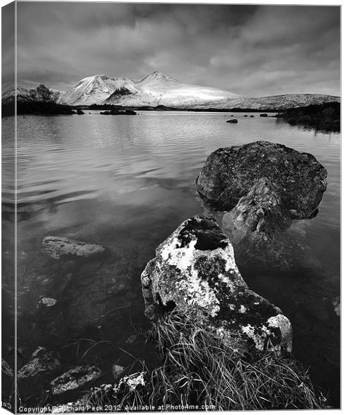 Snow Capped Canvas Print by Richard Peck