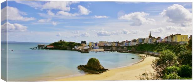 Tenby Seafront. Canvas Print by Becky Dix
