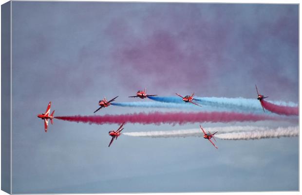 The Red Arrows 1 Canvas Print by Becky Dix
