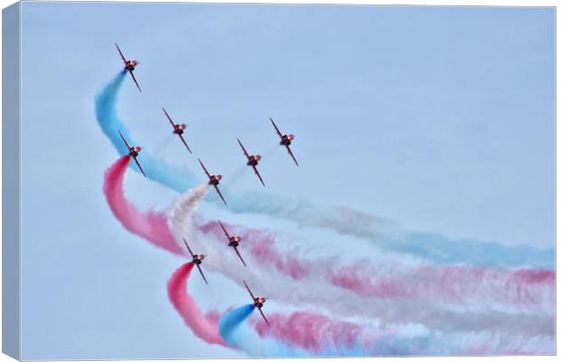 The RAF Red Arrows 2 Canvas Print by Becky Dix