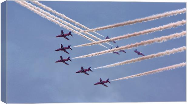 The RAF Red Arrows 4 Canvas Print by Becky Dix