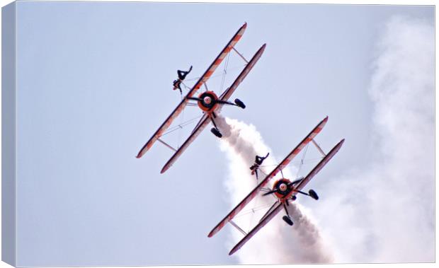 The Breitling Wingwalkers. Canvas Print by Becky Dix