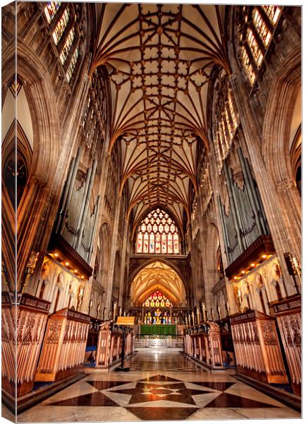 St Mary Redcliff, Bristol. The Nave & Organ. Canvas Print by Becky Dix