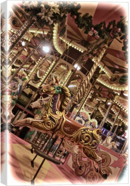Carousel Canvas Print by Becky Dix