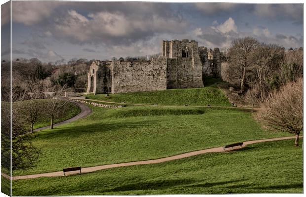 Oystermouth Castle. Canvas Print by Becky Dix