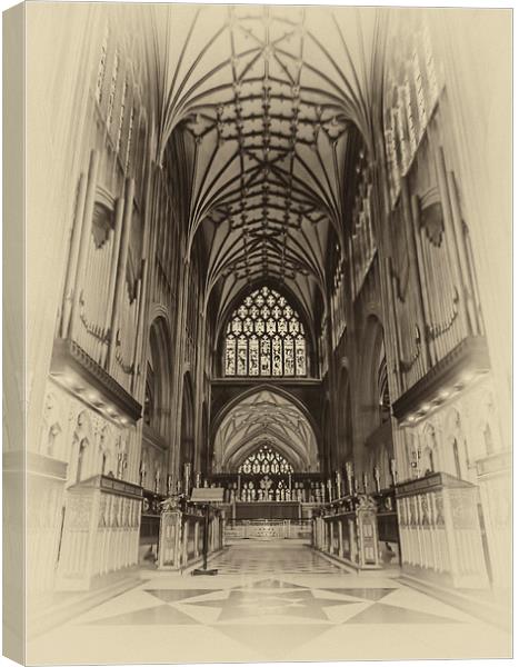 St Mary Redcliff, Bristol. The Nave & Organ. Canvas Print by Becky Dix