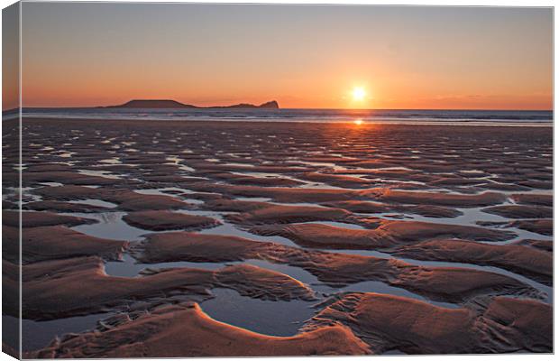  Golden Sands on The Gower. Canvas Print by Becky Dix