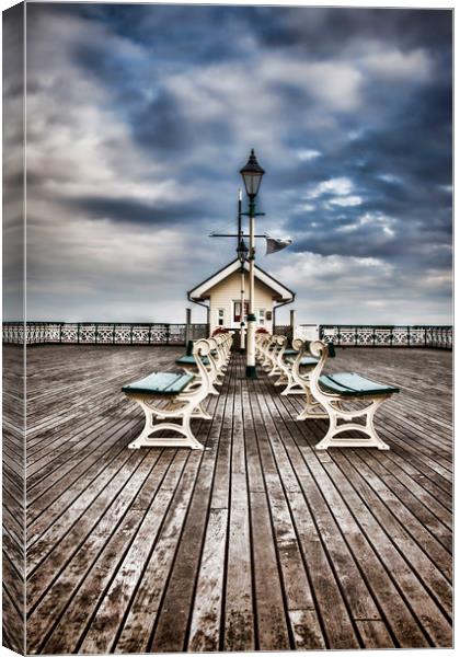 At the end of the Pier.  Canvas Print by Becky Dix
