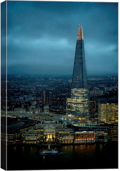 The Shard at Night. Canvas Print by Becky Dix