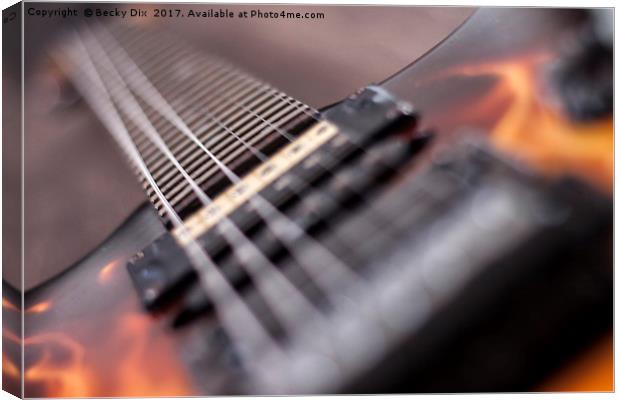 Ibanez Guitar. Canvas Print by Becky Dix