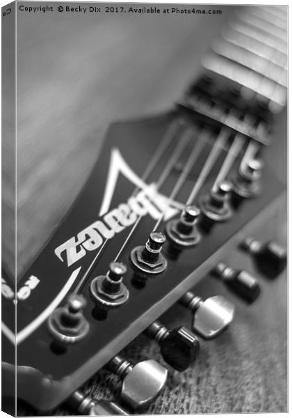 Ibanez Guitar 3 Canvas Print by Becky Dix